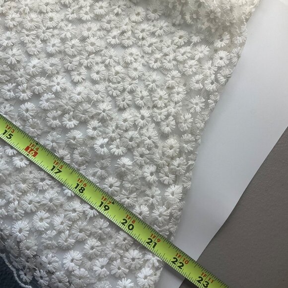 Sundance Med Tunic Shirt Cream Floral Lace Embroidered Cotton Bl Boho - Picture 9 of 10